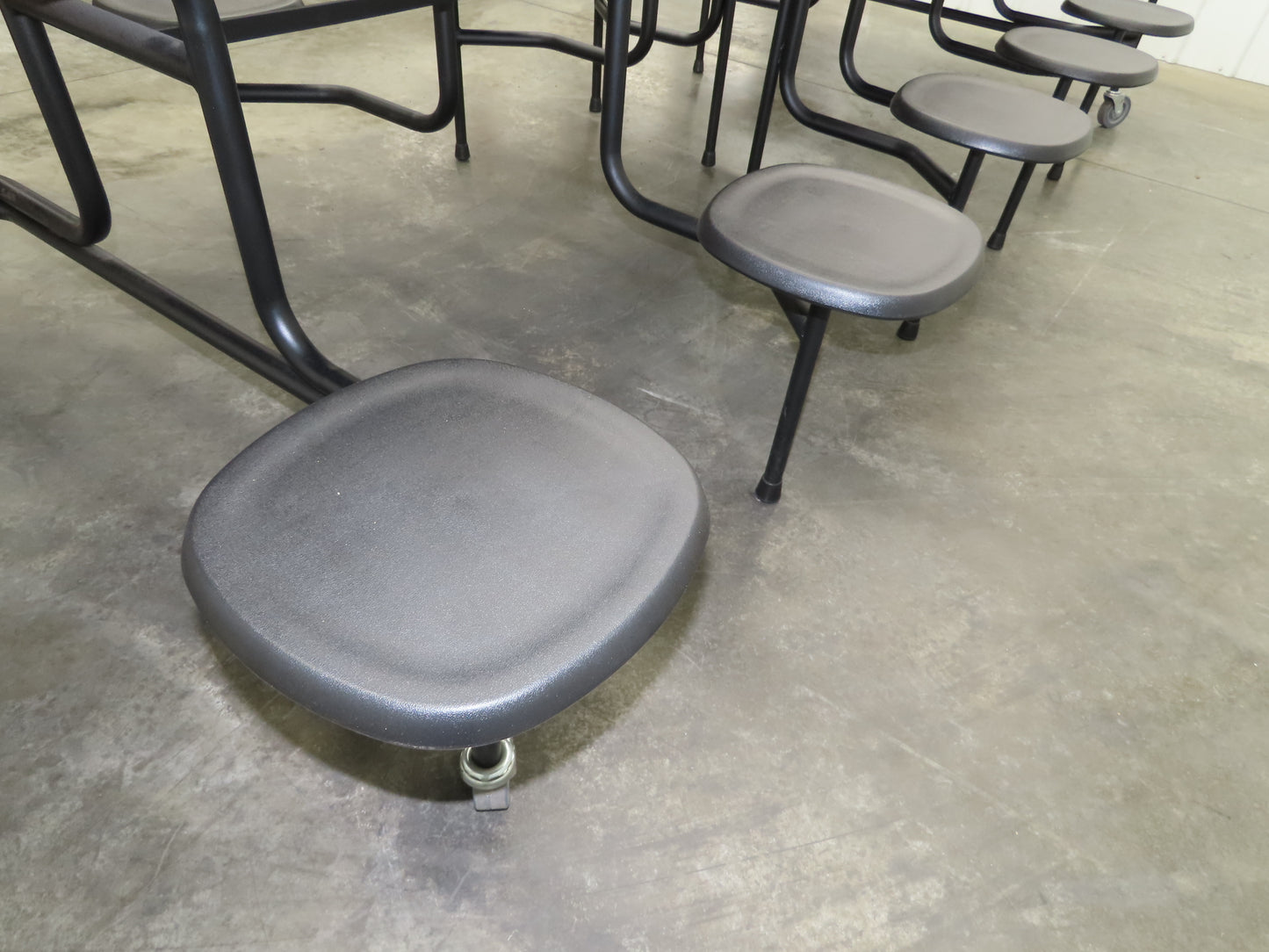 Uline H-9855MAP Mobile Cafeteria Table 12' L 30" W Rectangular 12 Stool Lunch