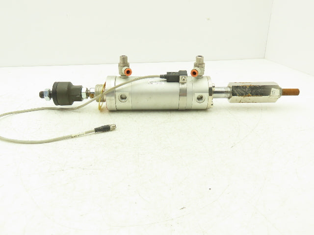 SMC NCDGNN50-0200B-XC8 Pneumatic Air Cylinder 200mm Stroke Adj Rod Stop 145psi