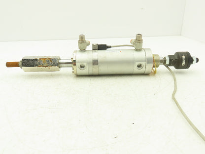 SMC NCDGNN50-0200B-XC8 Pneumatic Air Cylinder 200mm Stroke Adj Rod Stop 145psi
