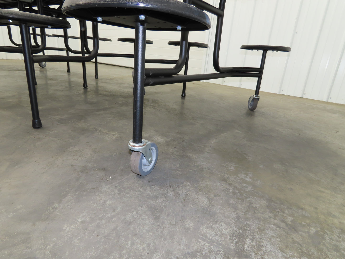 Uline H-9855MAP Mobile Cafeteria Table 12' L 30" W Rectangular 12 Stool Lunch