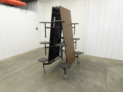 Uline H-9855MAP Mobile Cafeteria Table 12' L 30" W Rectangular 12 Stool Lunch