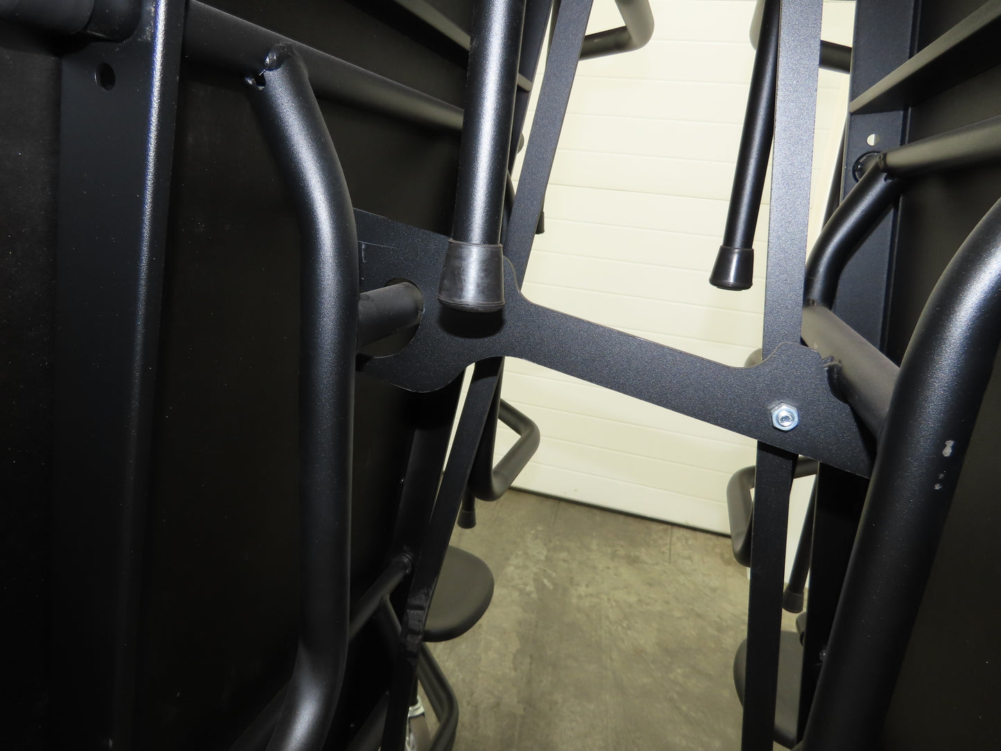 Uline H-9855MAP Mobile Cafeteria Table 12' L 30" W Rectangular 12 Stool Lunch