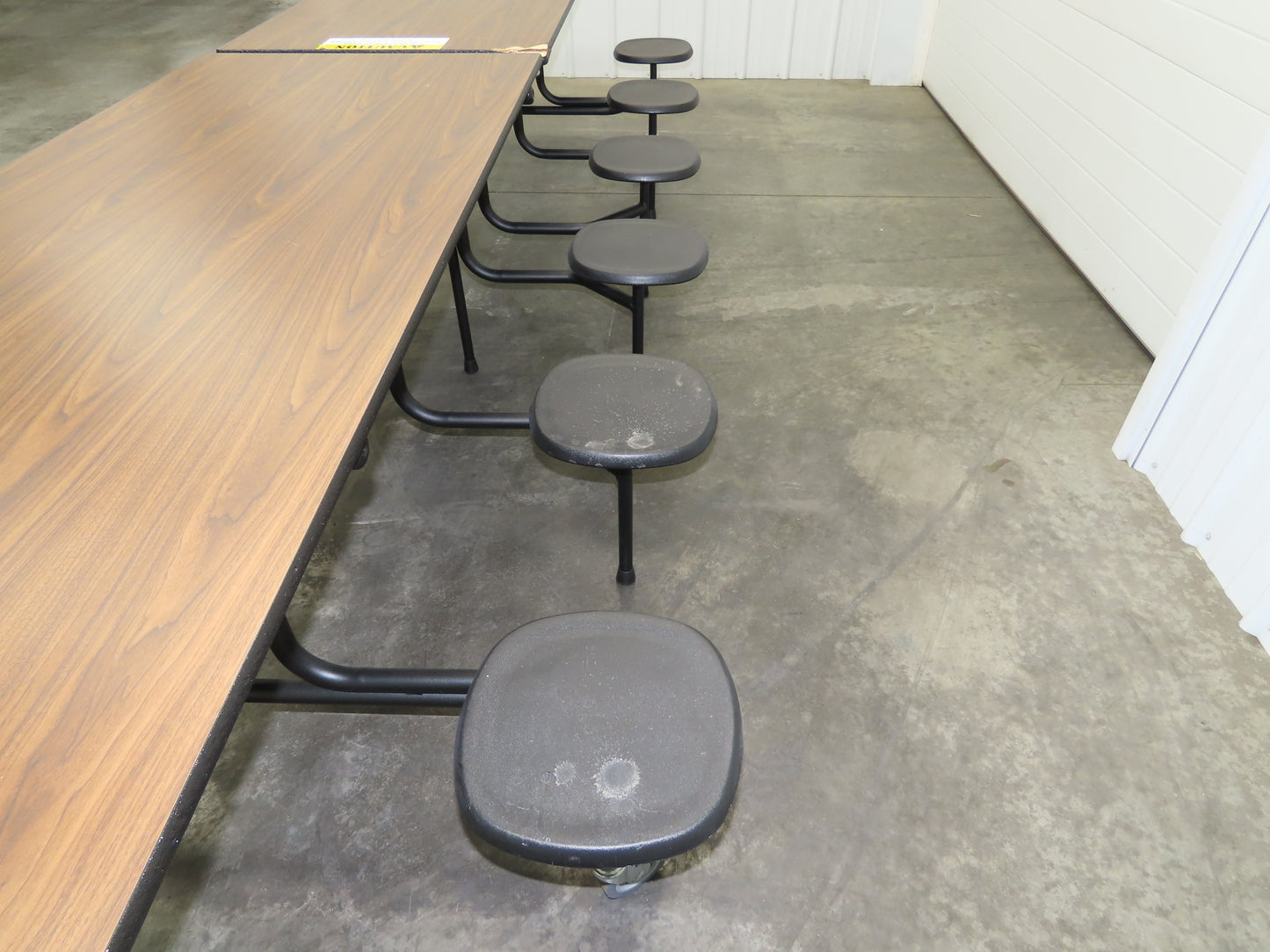 Uline H-9855MAP Mobile Cafeteria Table 12' L 30" W Rectangular 12 Stool Lunch