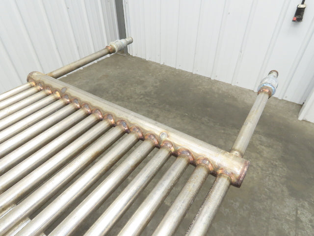 Custom Stainless Heat Exchanger Radiator 72 x 24" Area 1" Pipe 316L Tubing