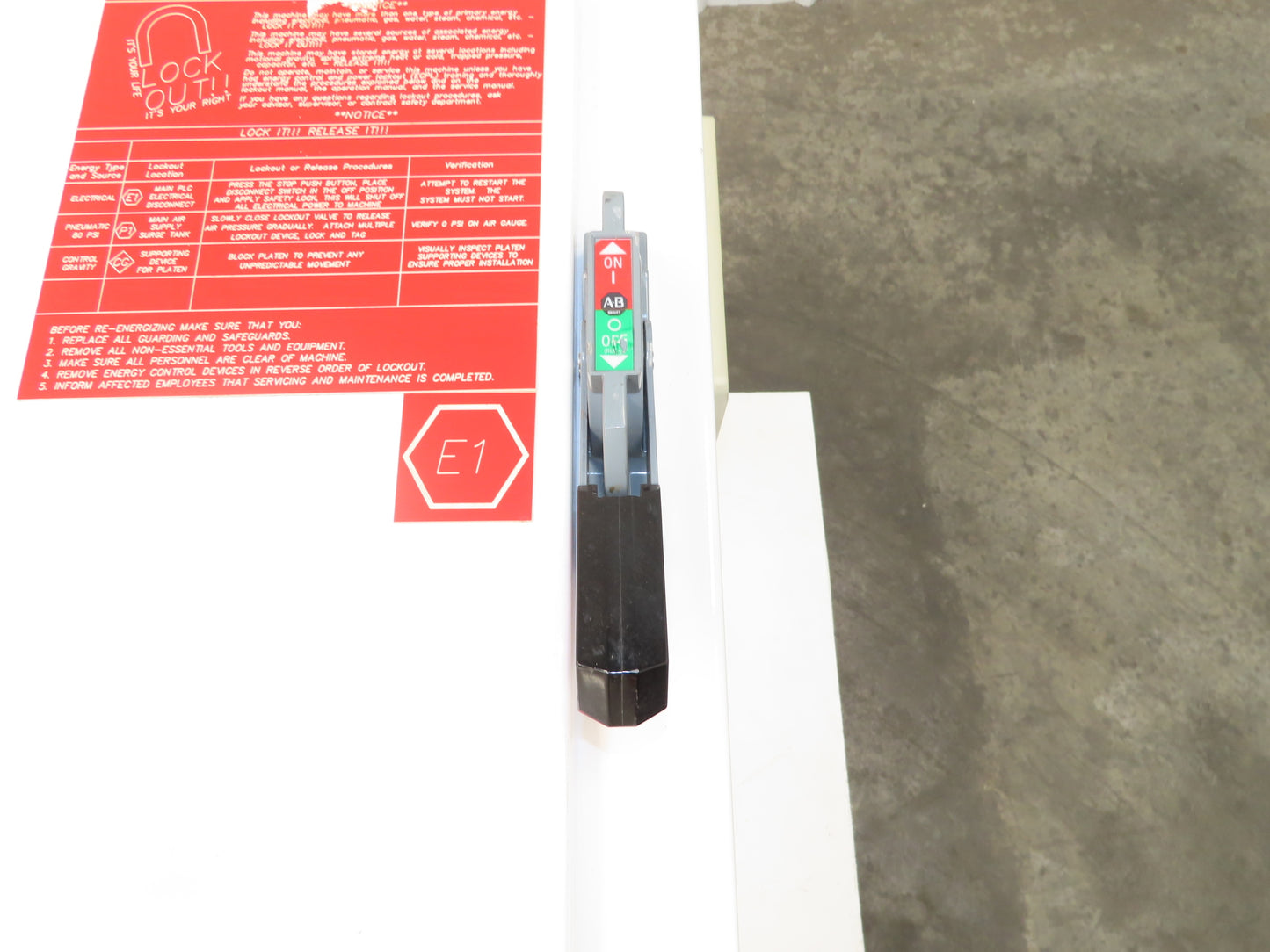 Hoffman A60SA3810 Electrical Enclosure 60x38x10" 60A Disconnect Backpanel