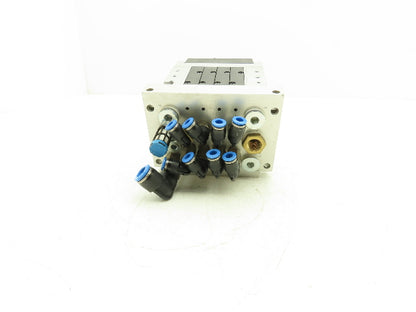Festo 010311/161 360 Pneumatic 4 Valve Assembly 161 360 T407 Air Manifold