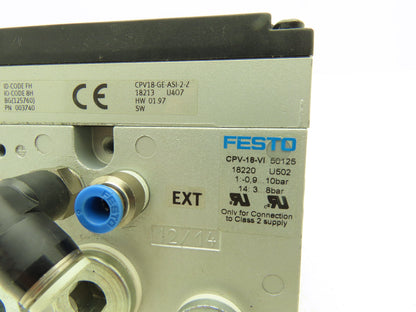 Festo Pneumatic 2 Valve Assembly 163 283 & 185 886 Air Manifold