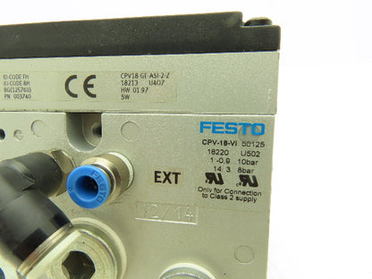 Festo Pneumatic 2 Valve Assembly 163 283 & 185 886 Air Manifold