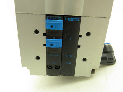 Festo Pneumatic 2 Valve Assembly 163 283 & 185 886 Air Manifold