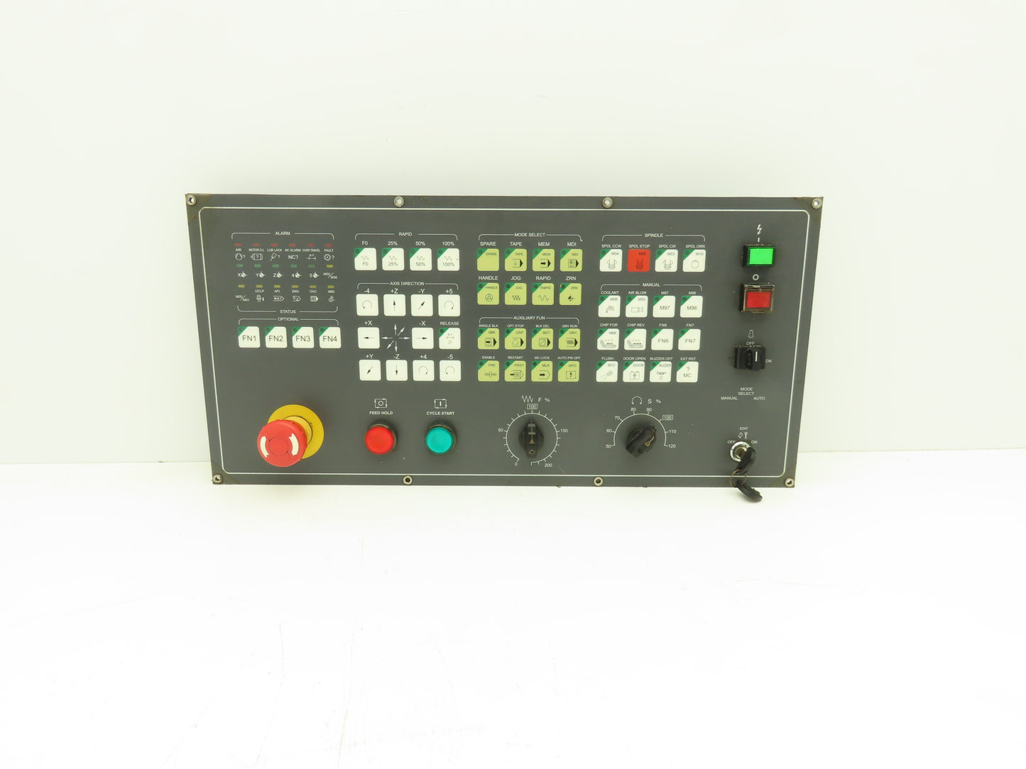 Mitsubishi MHTS-02A Machine Pushbutton Console Axis Spindle Control Panel
