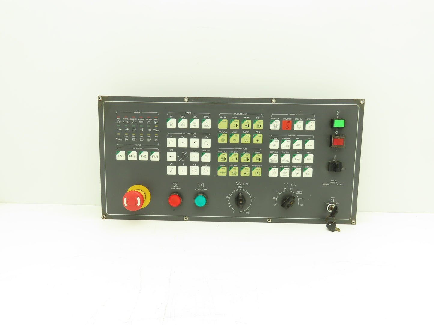 Mitsubishi MHTS-02A Machine Pushbutton Console Axis Spindle Control Panel