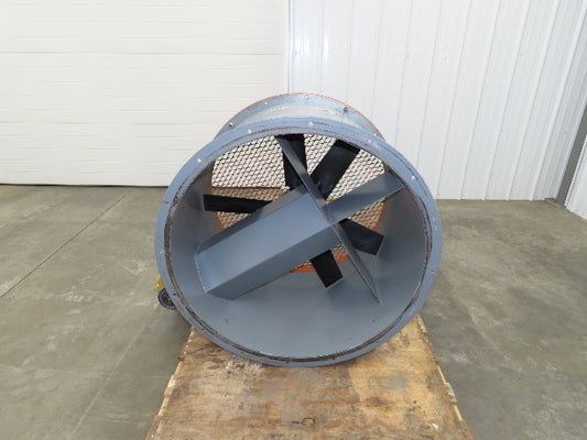 JBI 8049-EK Tubeaxial Fan 34" Belt Drive 5 Hp Motor 230/460V Intake 6 Blade