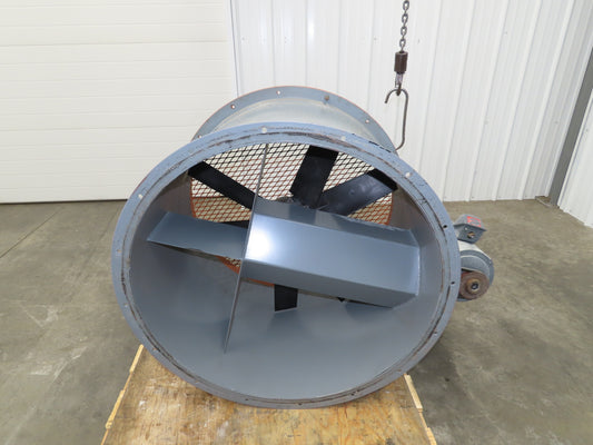 JBI 8049-EK Tubeaxial Fan 34" Belt Drive 5 Hp Motor 230/460V Intake 6 Blade