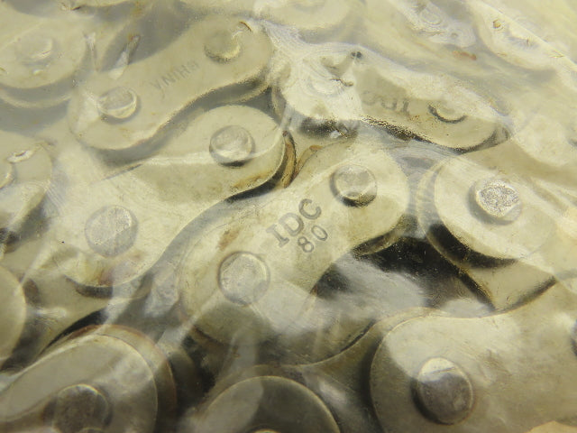 IDC 80-1R Riveted Roller Chain 1" Pitch 10'L Single Strand w/Master Link