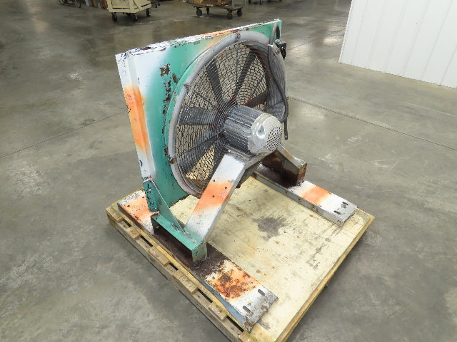 27" Industrial Blower Fan 2Hp 3Ph 230/460V Mobile Fork Pockets 7 Blade
