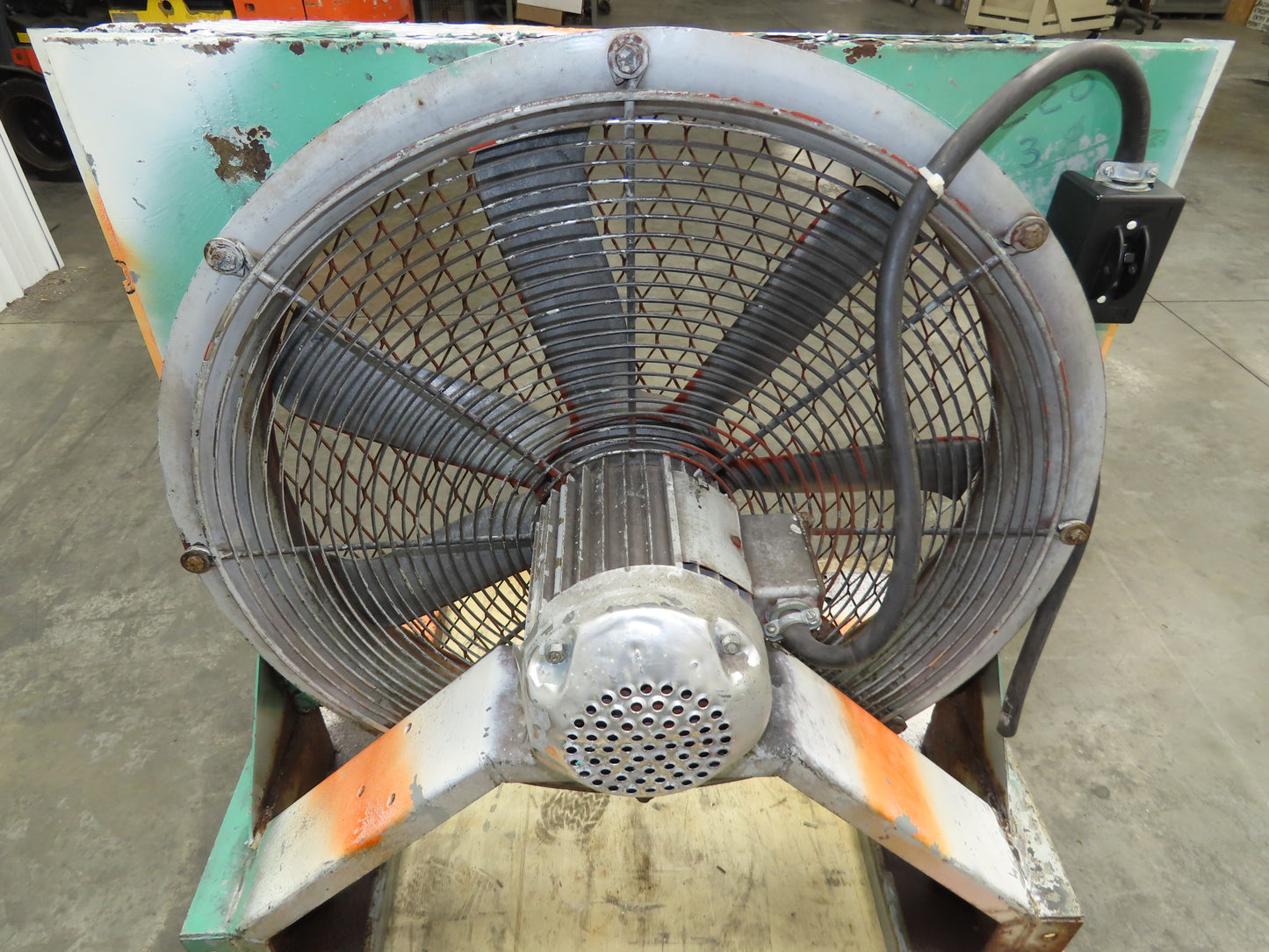 27" Industrial Blower Fan 2Hp 3Ph 230/460V Mobile Fork Pockets 7 Blade