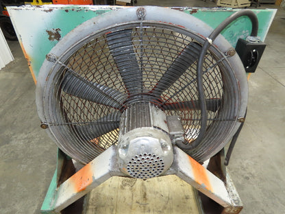 27" Industrial Blower Fan 2Hp 3Ph 230/460V Mobile Fork Pockets 7 Blade