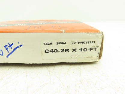 Peer C40-2R  2-Strand Double Roller Chain 1/2" Pitch 10'L Riveted w/Master Link