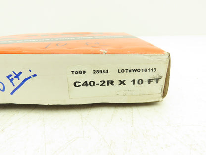 Peer C40-2R  2-Strand Double Roller Chain 1/2" Pitch 10'L Riveted w/Master Link