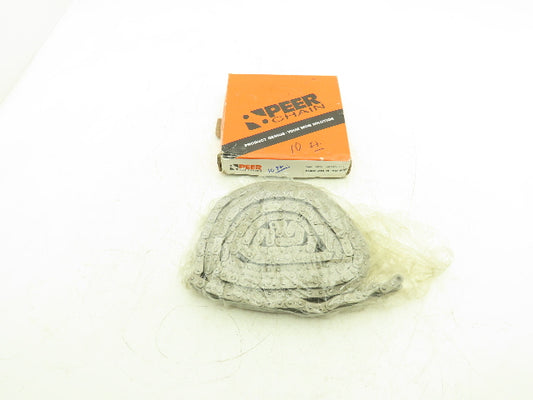 Peer C40-2R  2-Strand Double Roller Chain 1/2" Pitch 10'L Riveted w/Master Link