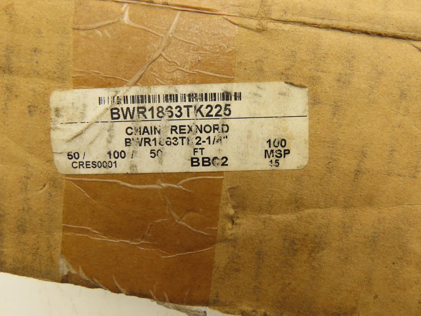 Rexnord BWR1863TAB-K2.25 TableTop Conveyor Chain Side Flex 2.25"x 10'L Black