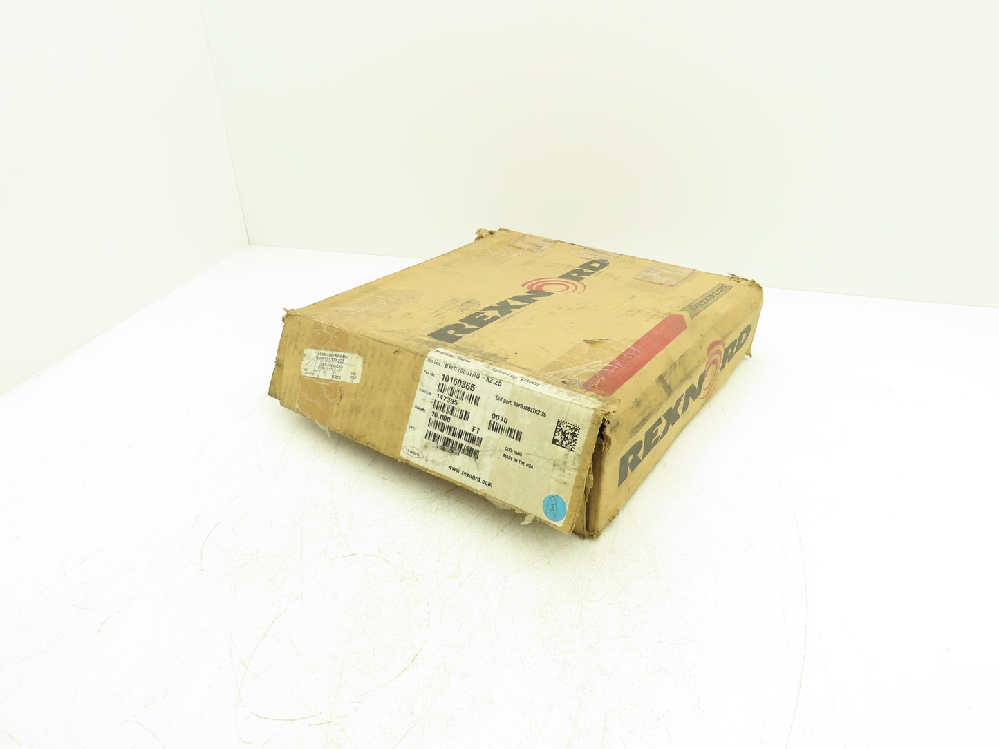 Rexnord BWR1863TAB-K2.25 TableTop Conveyor Chain Side Flex 2.25"x 10'L Black