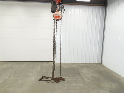 CM Cyclone 1 Ton 2000Lb Manual Chain Fall Hand Hoist 20' 10" Lift