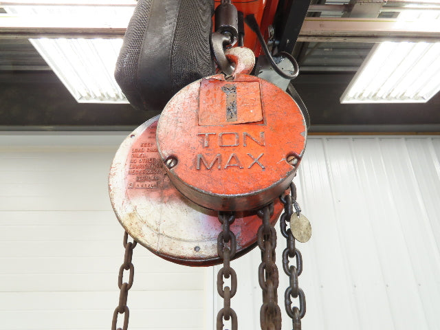 CM Cyclone 1 Ton 2000Lb Manual Chain Fall Hand Hoist 20' 10" Lift