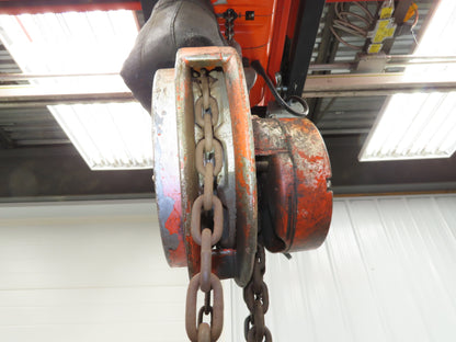 CM Cyclone 1 Ton 2000Lb Manual Chain Fall Hand Hoist 20' 10" Lift