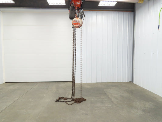 CM Cyclone 1 Ton 2000Lb Manual Chain Fall Hand Hoist 20' 10" Lift