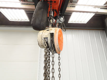 CM Cyclone 1 Ton 2000Lb Manual Chain Fall Hand Hoist 20' 5" Lift