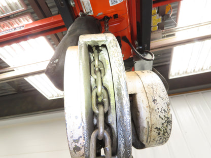 CM Cyclone 1 Ton 2000Lb Manual Chain Fall Hand Hoist 20' 5" Lift