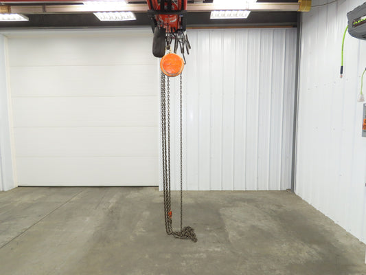 CM Cyclone 1 Ton 2000Lb Manual Chain Fall Hand Hoist 20' 5" Lift