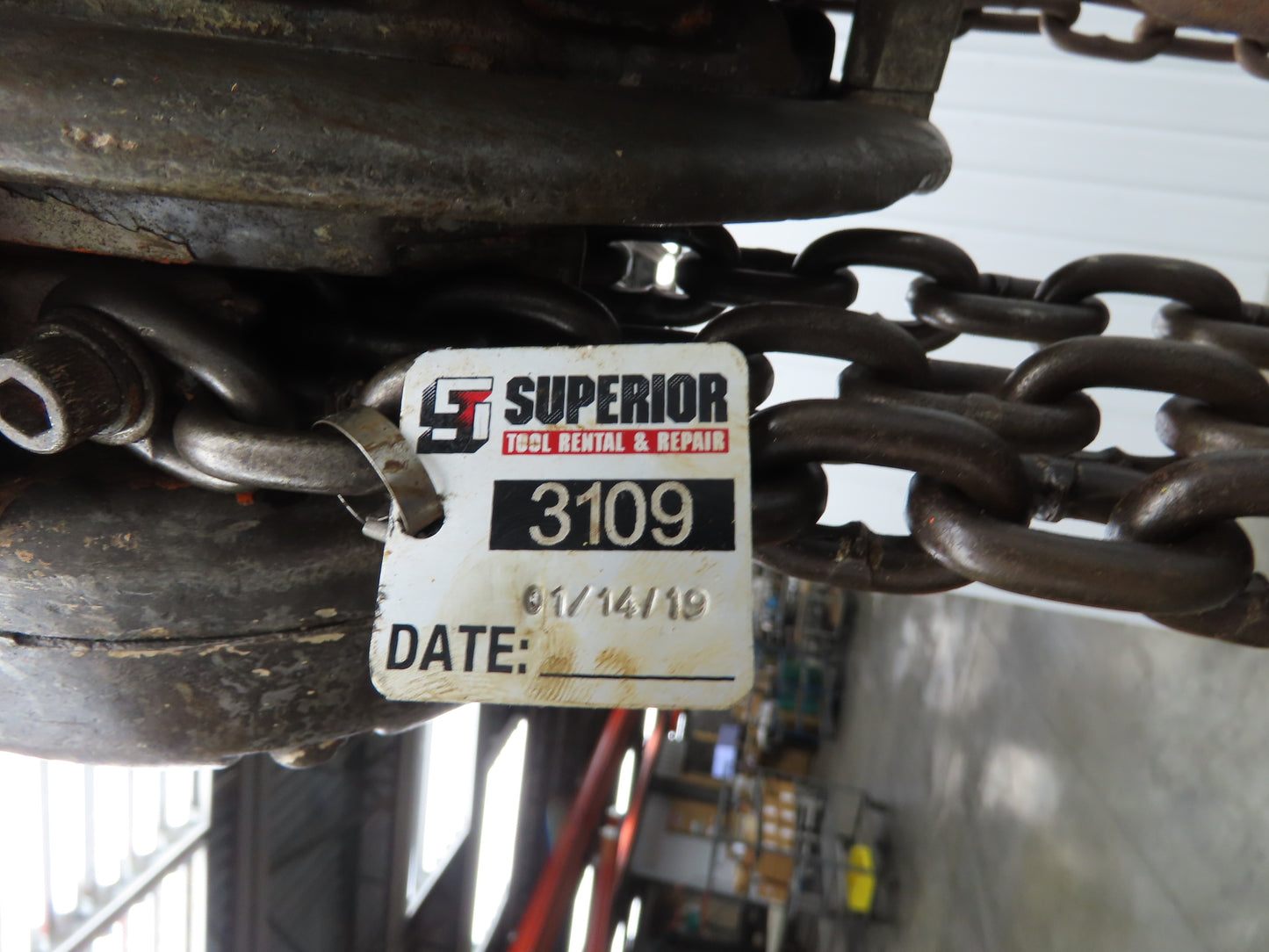 CM Model M Cyclone 1 Ton 2000Lb Manual Chain Fall Hand Hoist 39' Lift