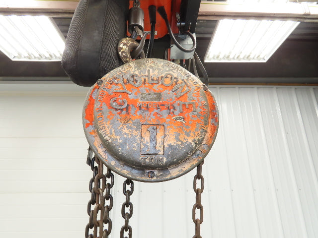 CM Model M Cyclone 1 Ton 2000Lb Manual Chain Fall Hand Hoist 39' Lift