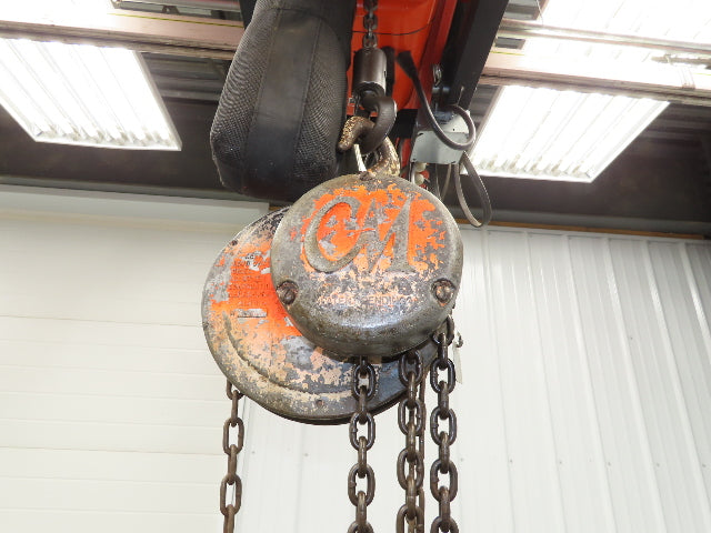 CM Model M Cyclone 1 Ton 2000Lb Manual Chain Fall Hand Hoist 39' Lift