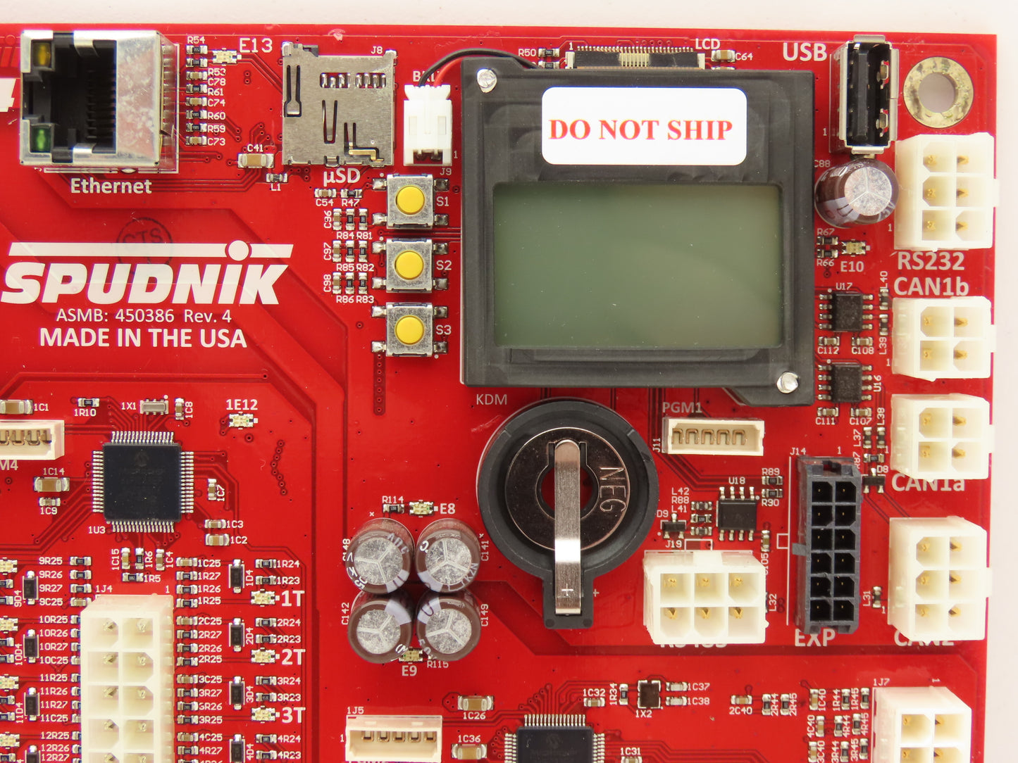 Spudnik 450386 PCB Main Control Printed Circuit Board Rev 4