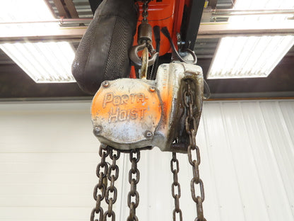 Coffing Porta-Hoist 1 Ton 2000Lb Manual Chain Fall Hand Hoist 37' 10" Lift
