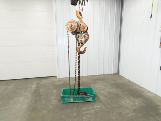 Coffing Porta-Hoist 12 Ton Manual Chain Fall Hand Hoist 9' 6" Lift 24000Lb