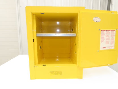 Justrite 890400 Sure-Grip EX 4 Gallon Capacity Yellow Flammable Cabinet