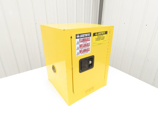 Justrite 890400 Sure-Grip EX 4 Gallon Capacity Yellow Flammable Cabinet