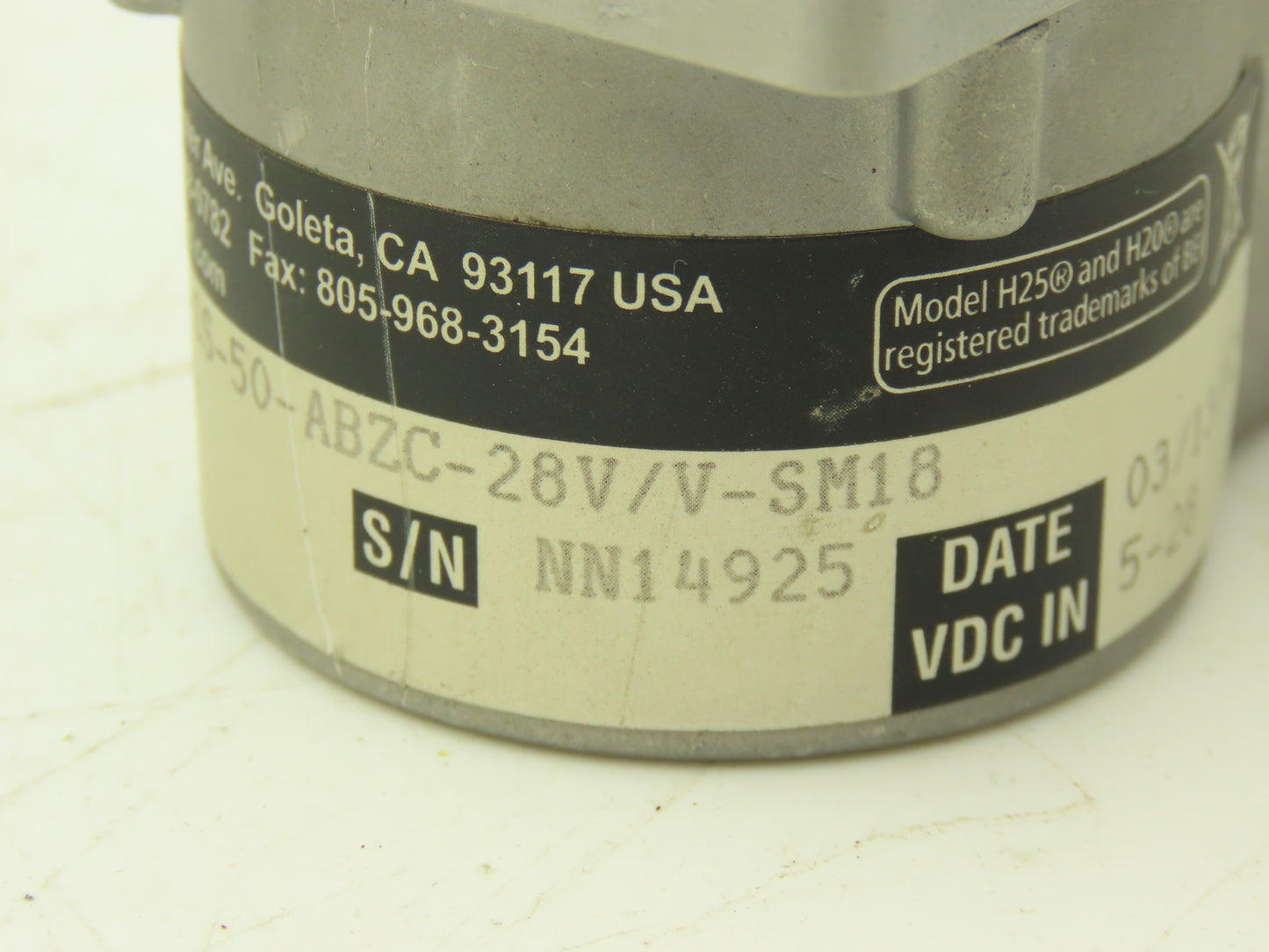 BEI Industrial XH20DB-37-SS-50-ABZC-28V/V-SM18 Rotary Encoder 5-28VDC 3/8 Shaft