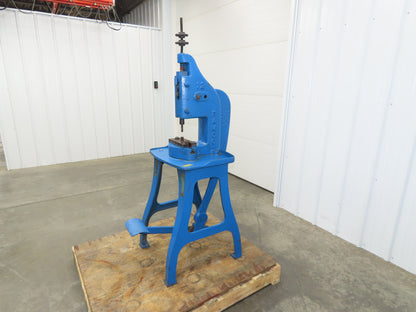 Famco 12 Punch Press 3 Ton Mechanical Kick Foot Pedal Cast Iron Size 12 Parol