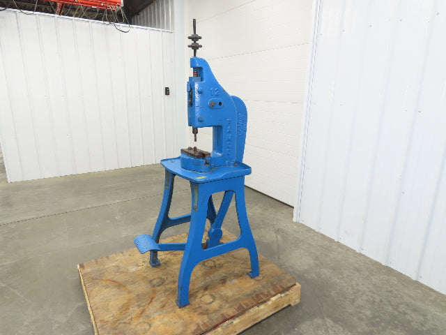 Famco 12 Punch Press 3 Ton Mechanical Kick Foot Pedal Cast Iron Size 12 Parol