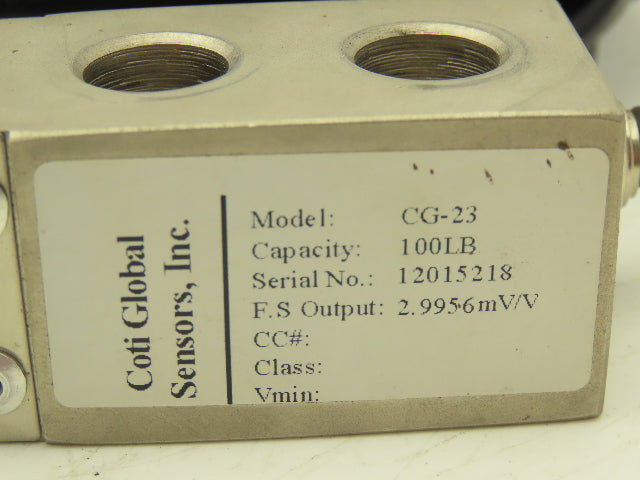 Coti Global CG-23 Stainless Steel Load Cell Sensor 100 LBS