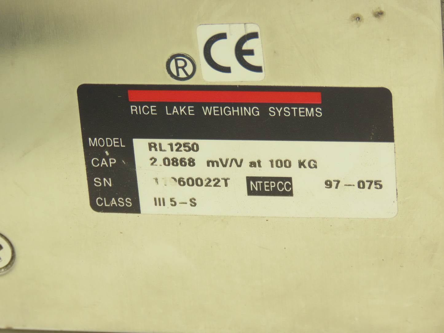 Rice Lake Weighing Systems RL1250 Stainless Steel Load Cell Sensor