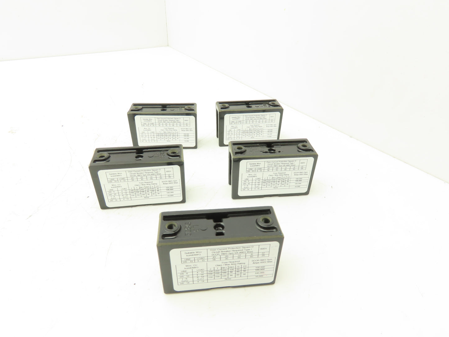 Square D 9080LBA162104 Power Distribution Terminal Block 1Pole 600V Lot of 5