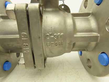 FlowTek F30 2" Class 300 Flanged 2pc Stainless Ball Valve 720psig 316SS/CF8M
