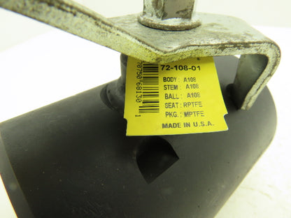 Apollo 72-108-01 2" NPT Threaded Ball Valve A108 RTPFE 3000WOG