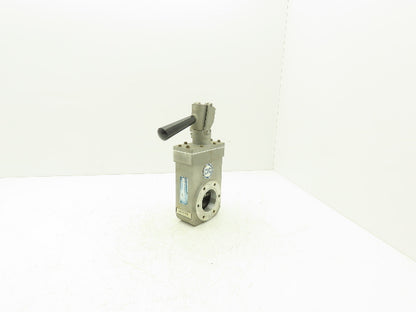 Consolidated Vacuum Corp VCS 2.25" Flanged Knife Manual Gate Valve Metal Seat